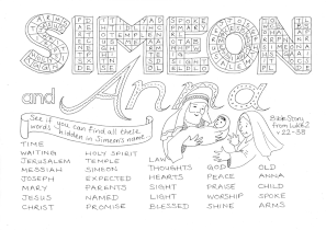 Wordsearch: Simeon and Anna