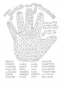 Wordsearch: Jesus and Thomas
